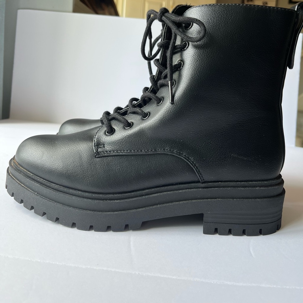 Kohl's Black Combat Boots